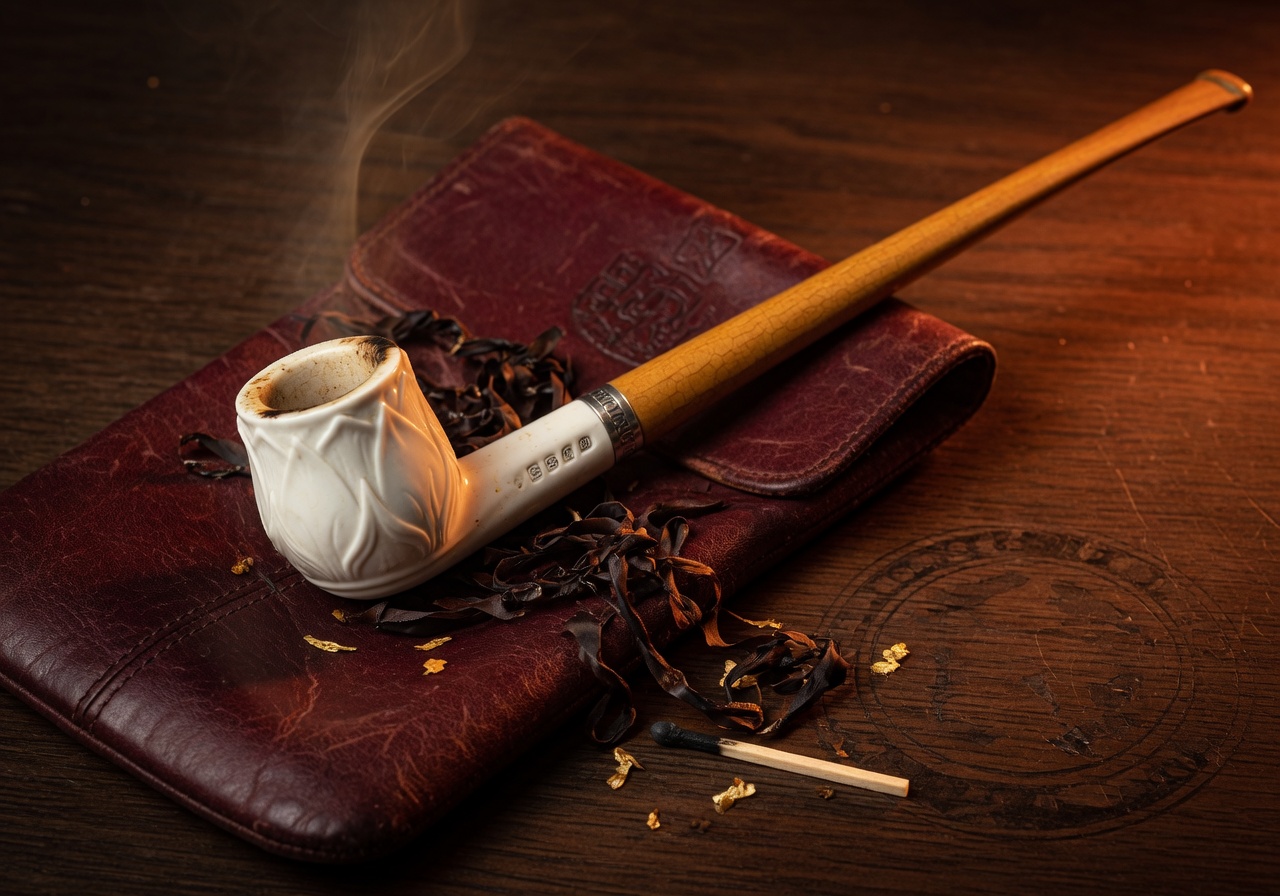 Long churchwarden pipe